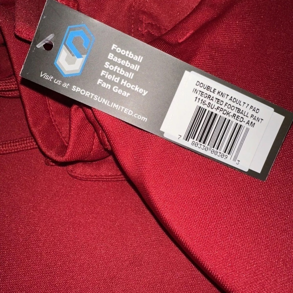 NWT Sports Unlimited Men Double Knit Adult Integrated Football Pants Sz M - Picture 7 of 7